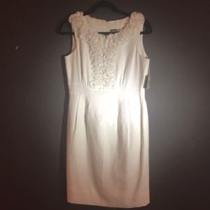 NWT Taylor’s White Linen Dress Size 6